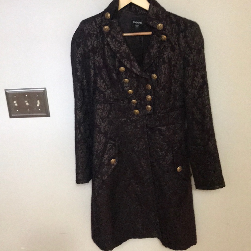 Bebe military style coat